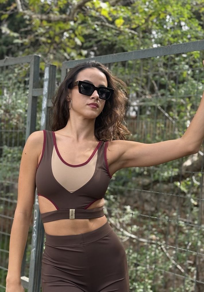 Vital Cut-Out Top Brown