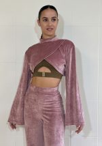 Velvet Aura Bolero Dusty Pink