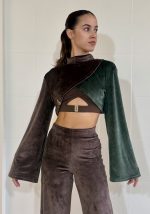 Velvet Aura Dual Bolero (Forest Green)