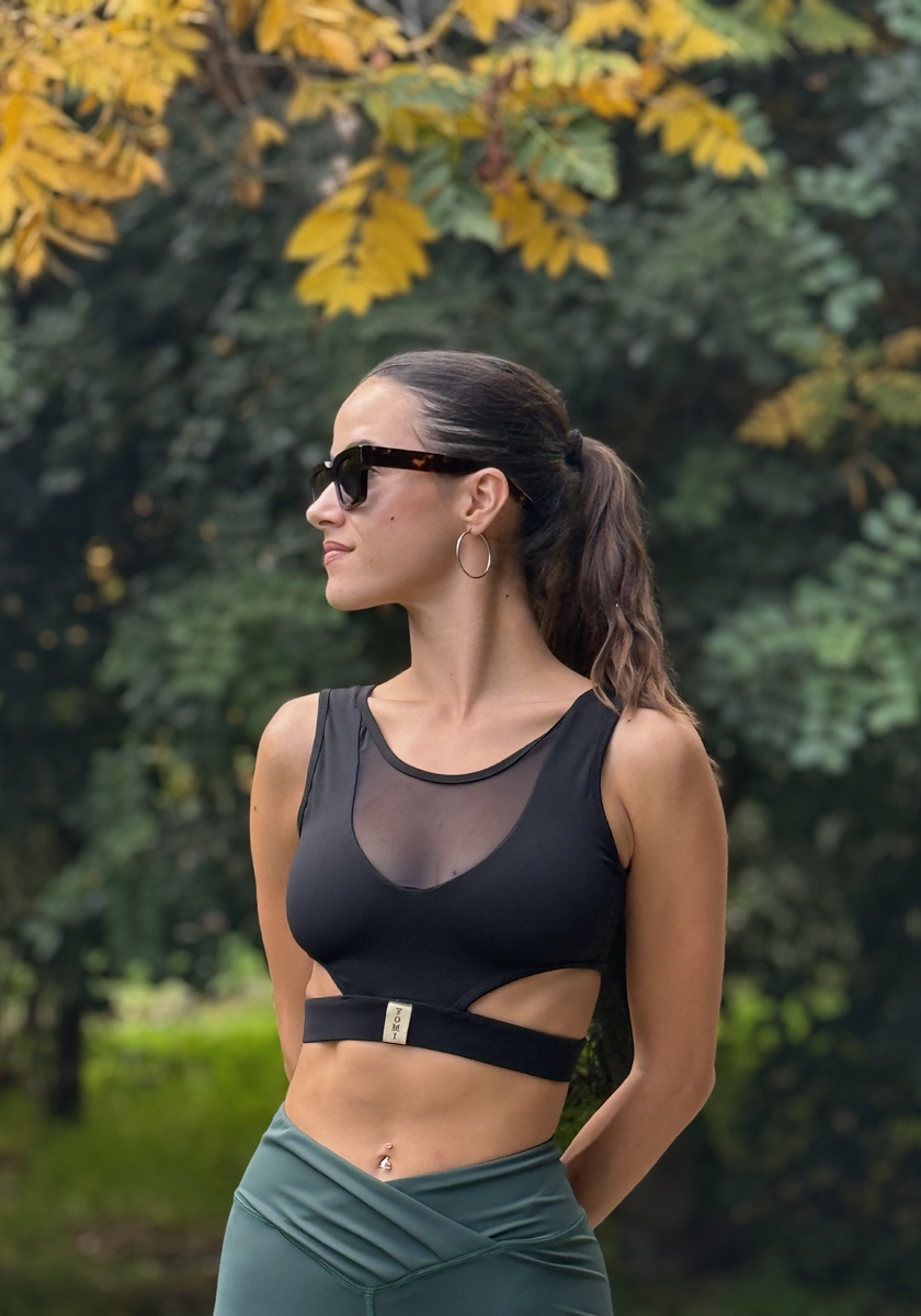 Vital Cut-Out Top Black