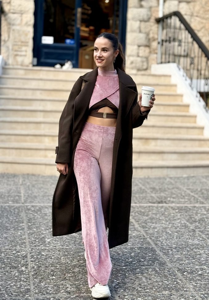 Velvet Aura Pants Dusty Pink