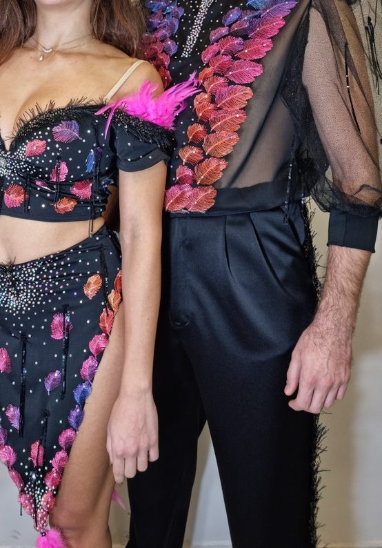 Black Feathered Couple's Costume