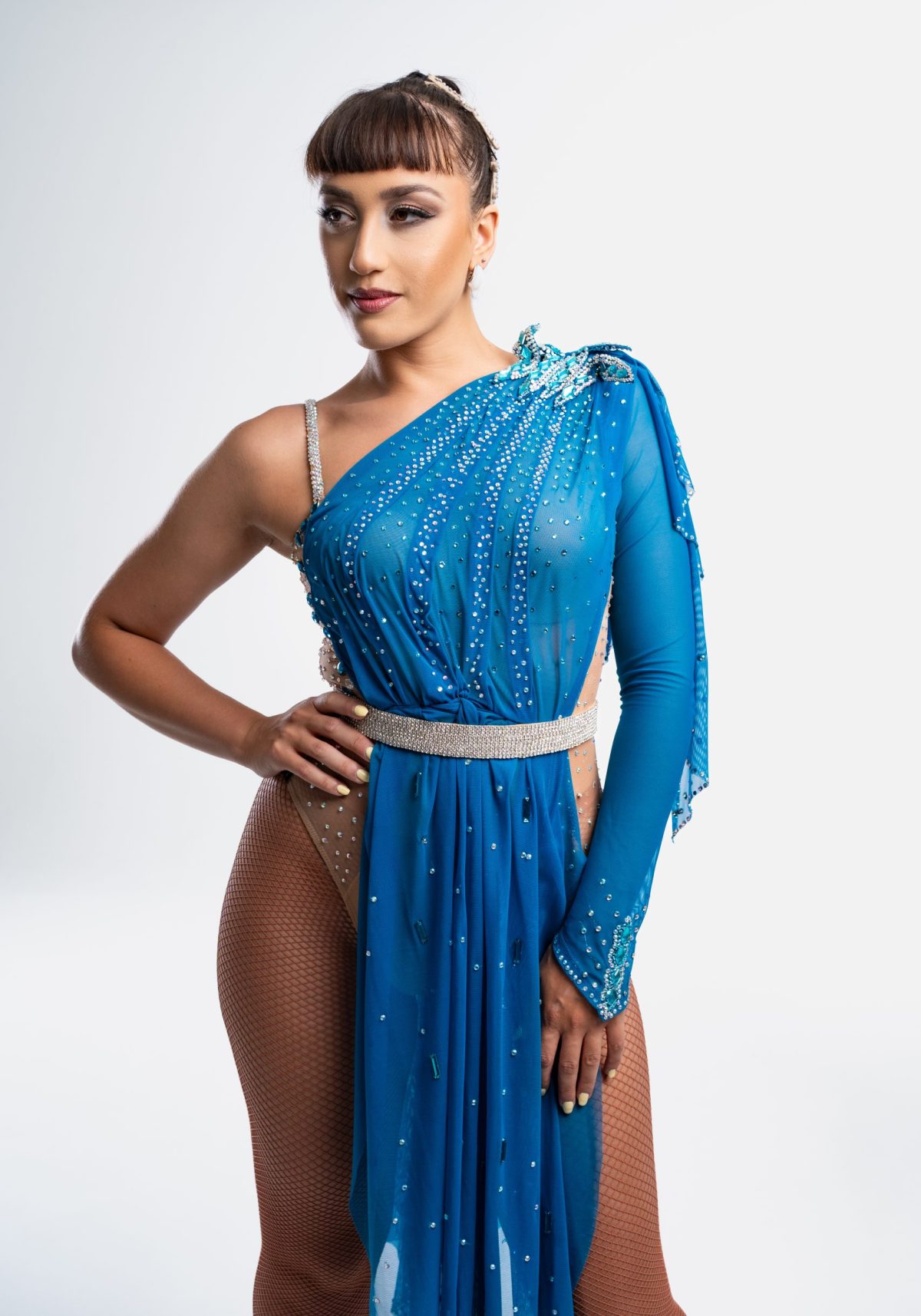 Blue Translucent Dress